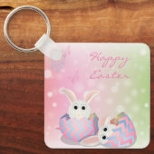 Perfect, Cool Happy Pasen, Happy Bunny Sleutelhanger (Voorkant)