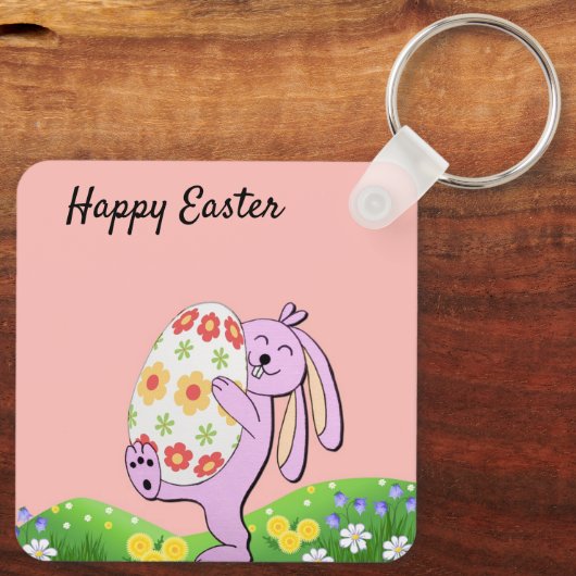 Perfect, Cool Happy Pasen, Happy Bunny Sleutelhanger (Achterkant)