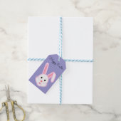 Perfect, Cool Happy Pasen, Paarse Bunny Cadeaulabel (Met Touw)