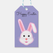 Perfect, Cool Happy Pasen, Paarse Bunny Cadeaulabel (Voorkant)