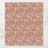 Perfect, Cool Indian Pattern Lijst Wijn Etiket (Enkel label)