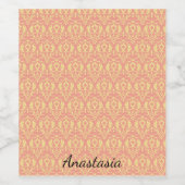 Perfect, Cool Pattern-Lijst Wijn Etiket (Enkel label)