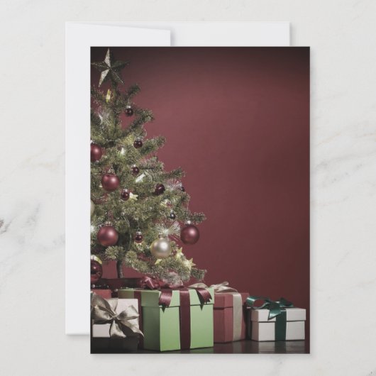 Perfect, cool, rode kerstboom kaart (Achterkant)