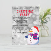 Perfect, Cool, Sparkly Silver Snowman, Kerstmis Kaart (Staand voorkant)