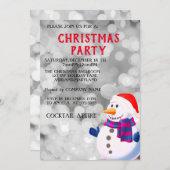 Perfect, Cool, Sparkly Silver Snowman, Kerstmis Kaart (Voorkant / Achterkant)