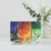 "Perfect Curves" Art Glass Waterverf Briefkaart (Staand voorkant)