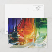 "Perfect Curves" Art Glass Waterverf Briefkaart (Voorkant / Achterkant)