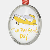 Perfect dagvliegend vliegtuig metalen ornament (Links)