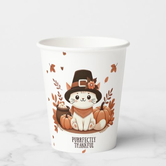 Perfect dankbare kat papieren bekers (Achterkant)