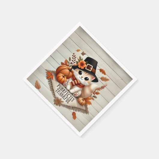 Perfect dankbare kat servet (Hoek)