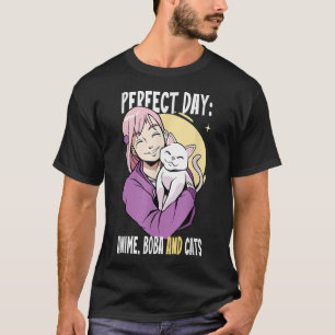 Perfect Day Anime, Boba en Katten T-shirt