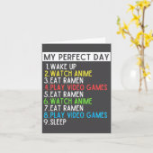 Perfect Day Anime Gaming Ramen Lover Funny Eat Sle Kaart (Gele Bloem)