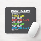 Perfect Day Anime Gaming Ramen Lover Funny Eat Sle Muismat (Met muis)