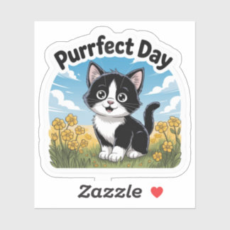 Perfect Day Kitten Sticker – Gezellig & Schattige
