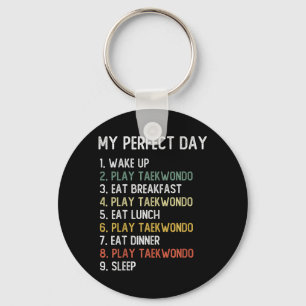 Perfect Day Taekwondo-shirts heren jongens tiener Sleutelhanger
