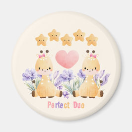 Perfect Duo | Kleine Paar Giraffe Magneet