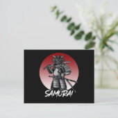 Perfect Eervolle Samurai Retro - Zwart en Wit Briefkaart (Staand voorkant)