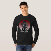 Perfect Eervolle Samurai Retro - Zwart en Wit T-shirt (Voorkant volledig)