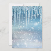 Perfect, elegant, blauwe kerstuitnodiging kaart (Achterkant)