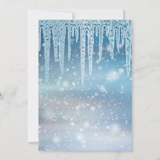 Perfect, elegant, blauwe kerstuitnodiging kaart (Achterkant)