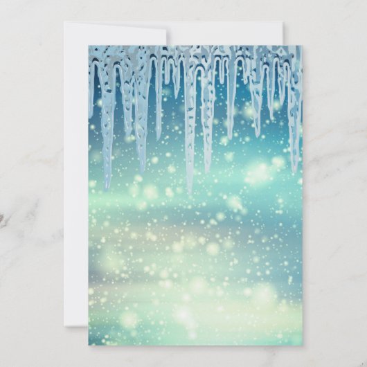 Perfect, elegant, blauwe kerstuitnodiging kaart (Achterkant)