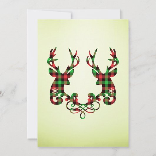 Perfect, elegant, gecontroleerde rendierkerst in kaart (Achterkant)