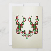 Perfect, Elegant, Geruit Rendier Kerst  Kaart (Achterkant)