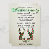 Perfect, Elegant, Geruit Rendier Kerst  Kaart (Voorkant / Achterkant)