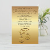 Perfect, elegant, gouden kerstmis kaart (Staand voorkant)