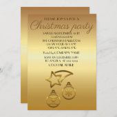 Perfect, elegant, gouden kerstmis kaart (Voorkant / Achterkant)