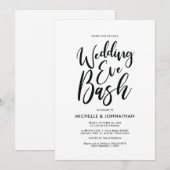 Perfect Elegant Wedding Rehearsal Dinner Invites Kaart (Voorkant / Achterkant)