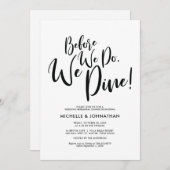 Perfect Elegant Wedding Rehearsal Dinner Invites Kaart (Voorkant / Achterkant)