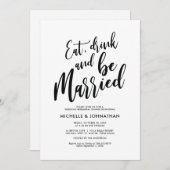 Perfect Elegant Wedding Rehearsal Dinner Invites Kaart (Voorkant / Achterkant)