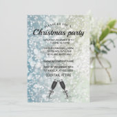 Perfect, elegant, weinig zilveren kerstinvitat kaart (Staand voorkant)