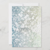 Perfect, elegant, weinig zilveren kerstinvitat kaart (Achterkant)