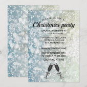 Perfect, elegant, weinig zilveren kerstinvitat kaart (Voorkant / Achterkant)