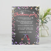 Perfect, elegant, weinig zilveren kerstinvitat kaart (Staand voorkant)