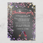 Perfect, elegant, weinig zilveren kerstinvitat kaart (Voorkant / Achterkant)