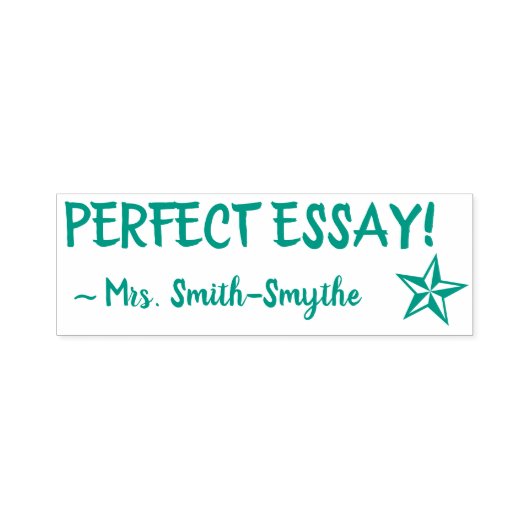 "PERFECT ESSAY!" Instructeur Rubber Stamp Zelfinktende Stempel (Design)