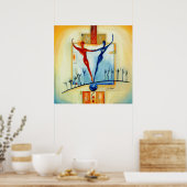 Perfect evenwichtig door Artist Alfred Gockel Poster (Keuken)