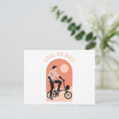 Perfect Fiets Cadeau - Cool op de Fiets Briefkaart (Staand voorkant)