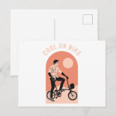 Perfect Fiets Cadeau - Cool op de Fiets Briefkaart (Voorkant / Achterkant)