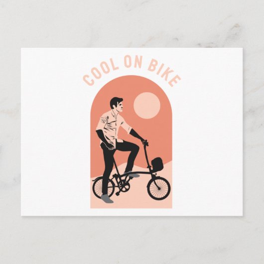Perfect Fiets Cadeau - Cool op de Fiets Briefkaart (Voorkant)