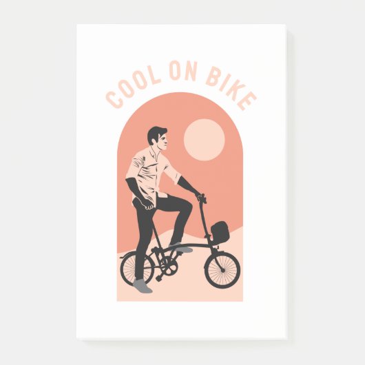 Perfect Fiets Cadeau - Cool op de Fiets Post-it® Notes (Voorkant)