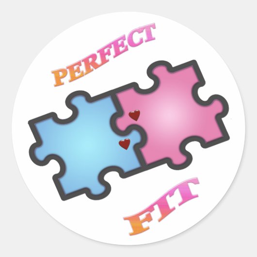 Perfect Fit Puzzel Stuk Stickers (Voorkant)