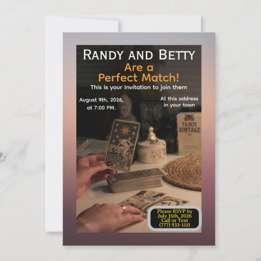 Perfect for each other Invitation Kaart (Voorkant)