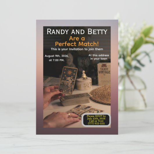 Perfect for each other Invitation Kaart (Staand voorkant)