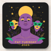 Perfect for Mardi Gras 2026 Bier Onderzetter (Voorkant)