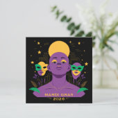 Perfect for Mardi Gras 2026 Feestdagenkaart (Staand voorkant)