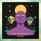 Perfect for Mardi Gras 2026 Raamsticker (Vel 3)